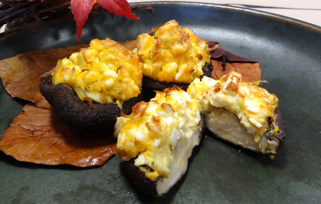 マヨたまのせ焼き椎茸